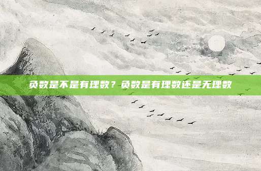 负数是不是有理数？负数是有理数还是无理数