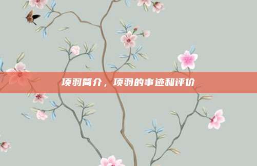项羽简介，项羽的事迹和评价