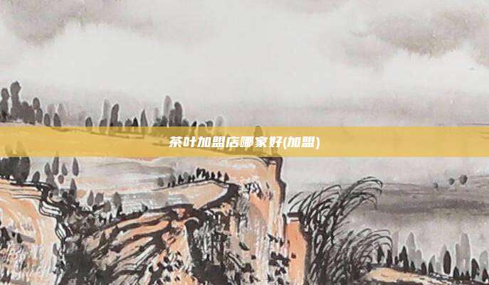 茶叶加盟店哪家好(加盟)