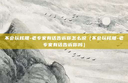 不会玩核雕-老专家有话告诉你怎么说(不会玩核雕-老专家有话告诉你吗)