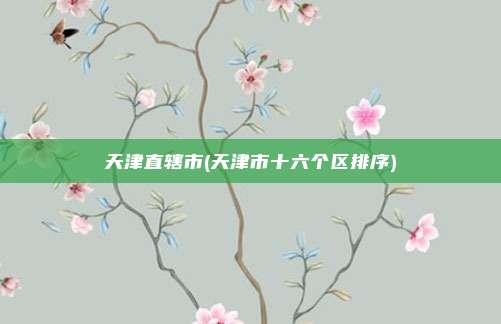 天津直辖市(天津市十六个区排序)