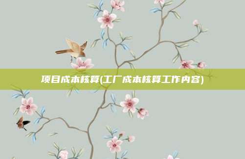 项目成本核算(工厂成本核算工作内容)