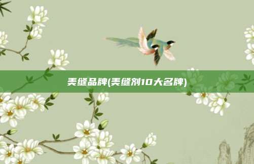 美缝品牌(美缝剂10大名牌)