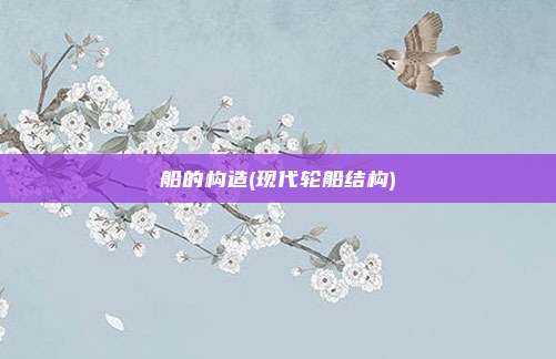 船的构造(现代轮船结构)