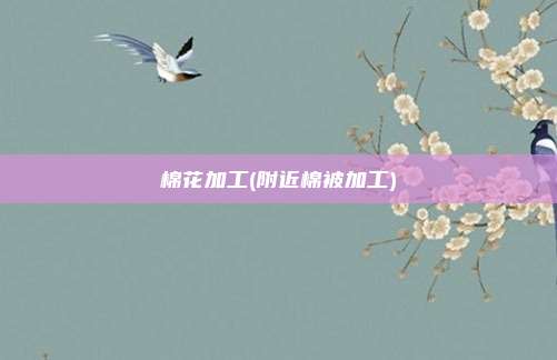 棉花加工(附近棉被加工)