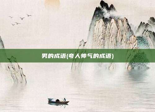 男的成语(夸人帅气的成语)