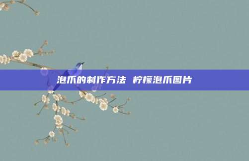 泡爪的制作方法 柠檬泡爪图片