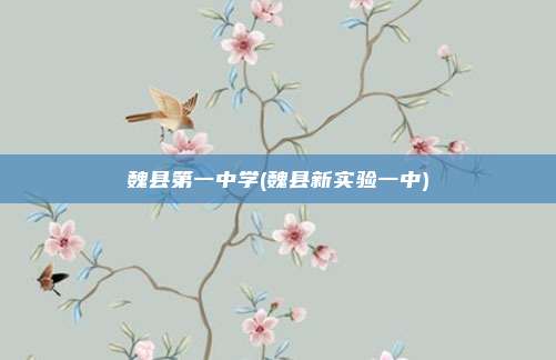 魏县第一中学(魏县新实验一中)