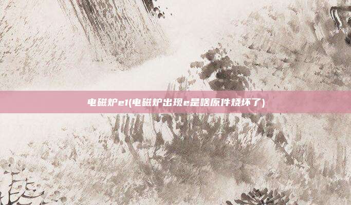 电磁炉e1(电磁炉出现e是啥原件烧坏了)