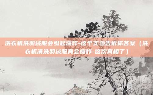 洗衣机洗羽绒服会引起爆炸-这个实验告诉你答案（洗衣机清洗羽绒服真会爆炸-这次真相了）