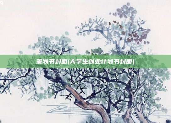 策划书封面(大学生创业计划书封面)