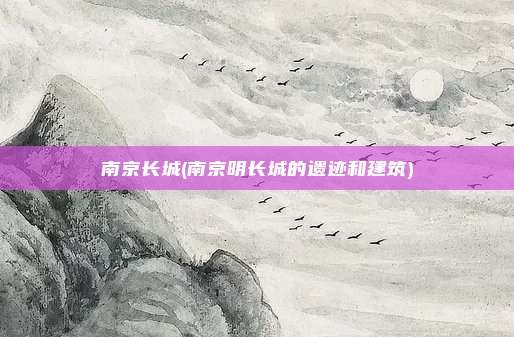 南京长城(南京明长城的遗迹和建筑)