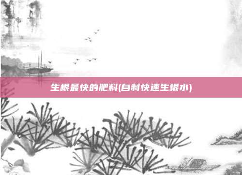 生根最快的肥料(自制快速生根水)