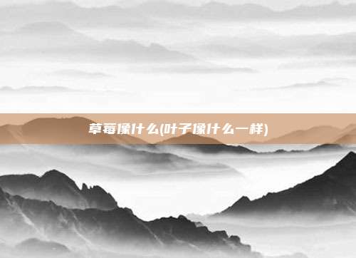 草莓像什么(叶子像什么一样)