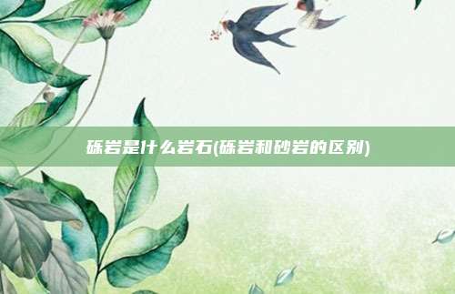 砾岩是什么岩石(砾岩和砂岩的区别)