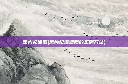黑枸杞泡酒(黑枸杞泡酒喝的正确方法)
