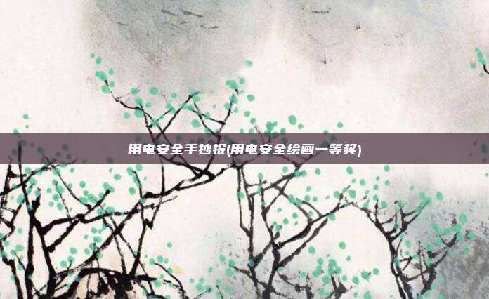 用电安全手抄报(用电安全绘画一等奖)