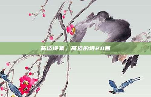 高适诗集,高适的诗20首