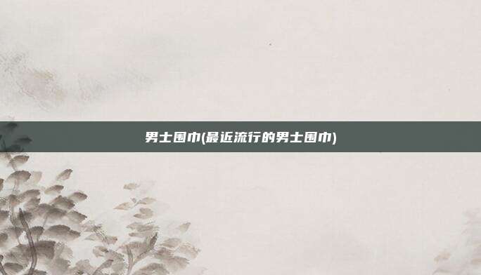 男士围巾(最近流行的男士围巾)