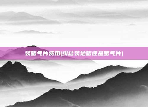 装暖气片费用(纠结装地暖还是暖气片)