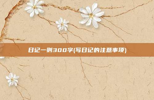 日记一则300字(写日记的注意事项)