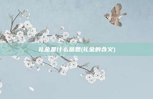 礼金是什么意思(礼金的含义)