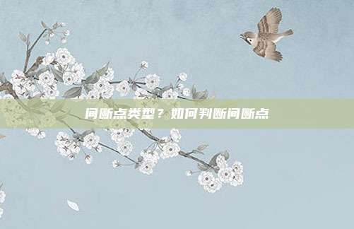 间断点类型?如何判断间断点