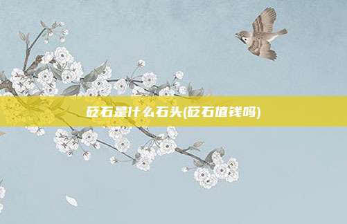 砭石是什么石头(砭石值钱吗)