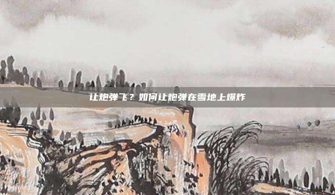 让炮弹飞?如何让炮弹在雪地上爆炸