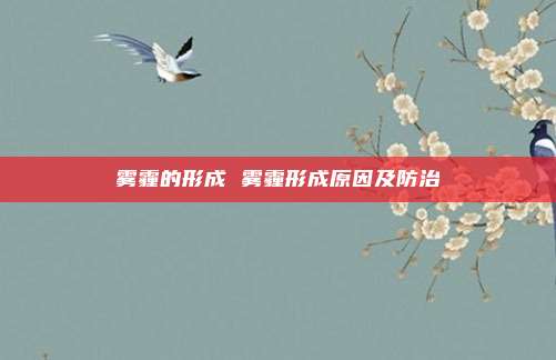 雾霾的形成 雾霾形成原因及防治