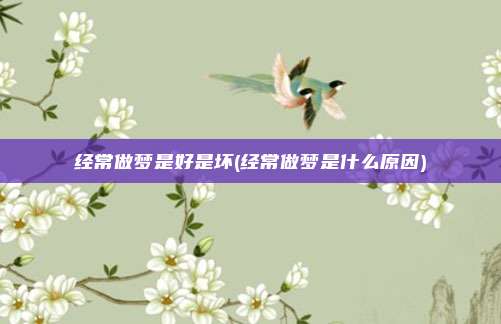 经常做梦是好是坏(经常做梦是什么原因)