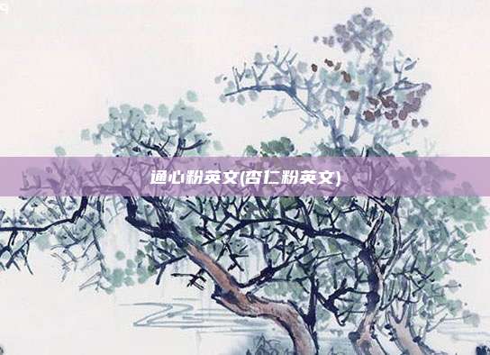 通心粉英文(杏仁粉英文)