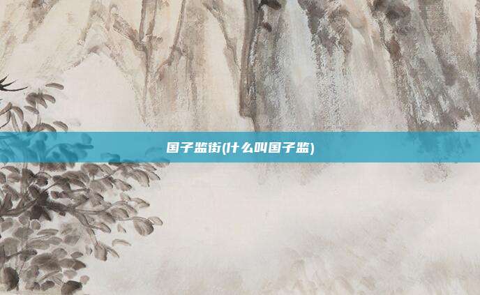 国子监街(什么叫国子监)