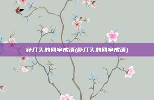针开头的四字成语(静开头的四字成语)