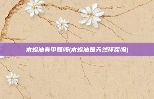 木蜡油有甲醛吗(木蜡油是天然环保吗)