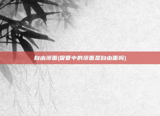 自由液面(吸管中的液面是自由面吗)