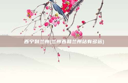 西宁到兰州(兰州西和兰州站有多远)