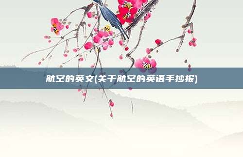 航空的英文(关于航空的英语手抄报)
