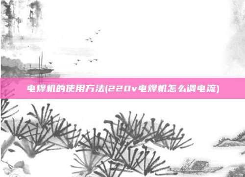 电焊机的使用方法(220v电焊机怎么调电流)