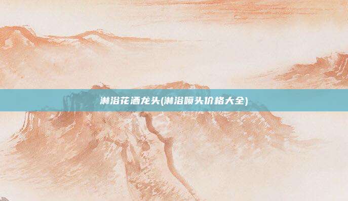 淋浴花洒龙头(淋浴喷头价格大全)