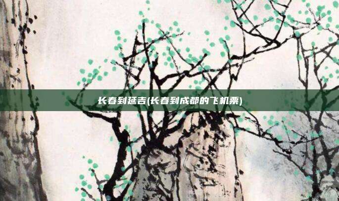 长春到延吉(长春到成都的飞机票)