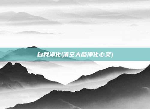 自我净化(清空大脑净化心灵)