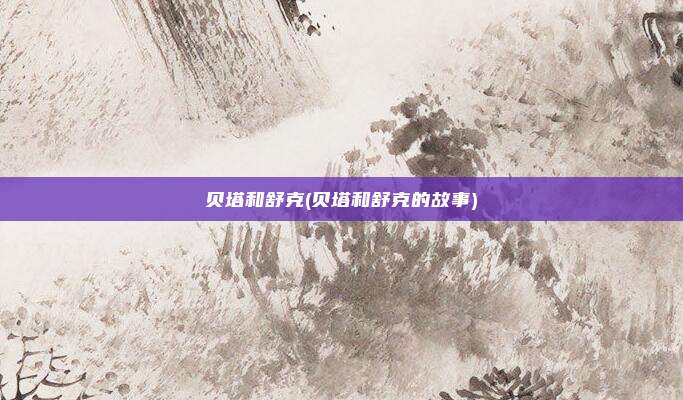贝塔和舒克(贝塔和舒克的故事)