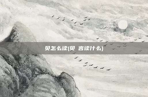 贝怎么读(贝厃言读什么)
