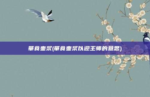 箪食壶浆(箪食壶浆以迎王师的意思)