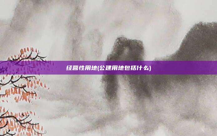 经营性用地(公建用地包括什么)