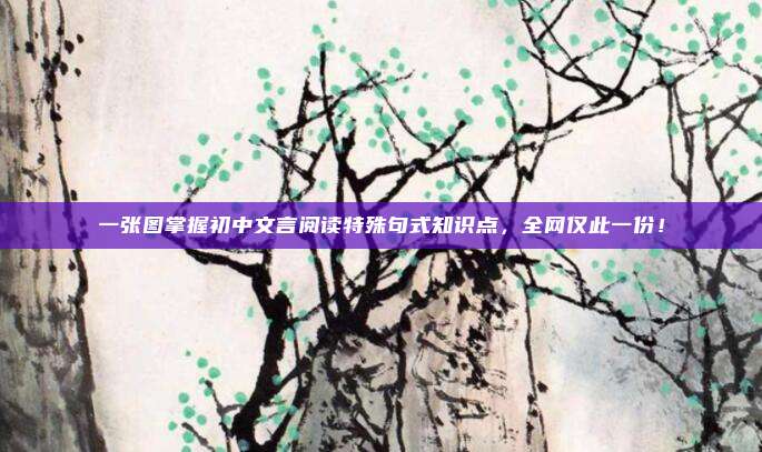 一张图掌握初中文言阅读特殊句式知识点，全网仅此一份！