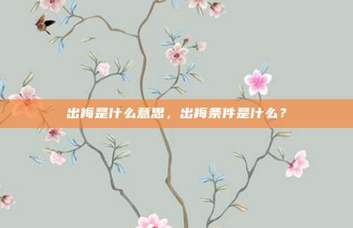 出梅是什么意思，出梅条件是什么？