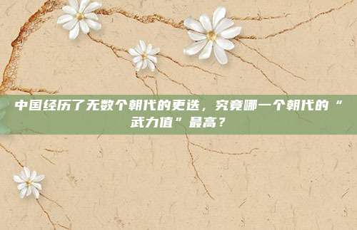 中国经历了无数个朝代的更迭，究竟哪一个朝代的“武力值”最高？