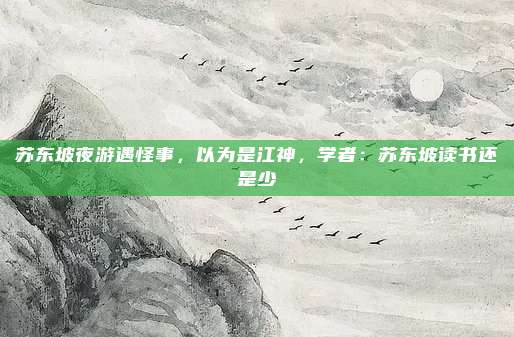 苏东坡夜游遇怪事，以为是江神，学者：苏东坡读书还是少